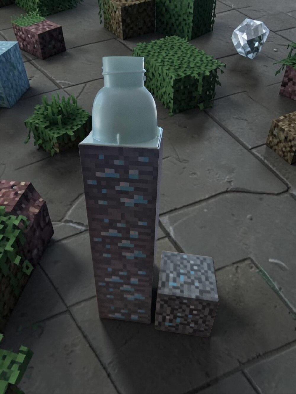 zak! Minecraft Diamond Ore Water Bottle 22oz